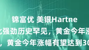 锦富优 美银Hartnett：美股如此强劲历史罕见，黄金今年涨幅有望达到30%